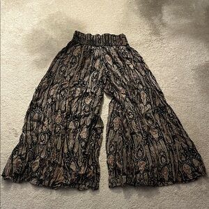 Bohemian Paisley Wide-Leg Pants
